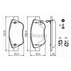 BOSCH Σετ τακάκια 0 986 494 092 ADAM 2012, CORSA D 2006