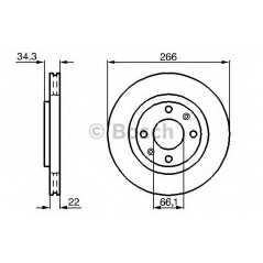 BOSCH Δισκόπλακα 0 986 478 618 BERLINGO (MF) 1996, ELYSEE 2012, C2 (JM_) 2003, C3 I (FC_) 2002, C3 II 2009, C4 CACTUS 2014, C4 I