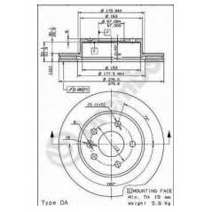 BRECO Δισκόπλακα BS 8272 MERCEDES, BENZ, CLASS, CDI, TD, VITO