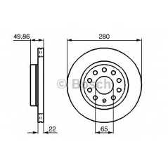 BOSCH Δισκόπλακα 0 986 479 098 A3 (8P1) 2003-2012, ALTEA (5P1) 2004, LEON (1P1) 2005, TOLEDO III (5P2) 2004-2009, OCTAVIA (1Z3) 