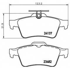 HELLA PAGID Σετ τακάκια 8DB 355 011-731 BLS 2006, C5 III (RD_) 2008, MAX (DM2) 2007, MAX 2003-2007, FOCUS II (DA_) 2004, FOCUS I