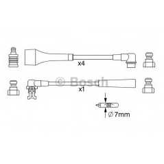 BOSCH Μπουζοκαλώδια & Εξαρτήματα Σύνδεσης 0 986 357 254 SAE