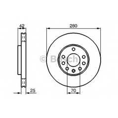 BOSCH Δισκόπλακα 0 986 478 883 ASTRA H (L48) 2004, ASTRA H GTC (L08) 2005, MERIVA 2003-2010, MERIVA B 2010, ZAFIRA A (F75_) 1999