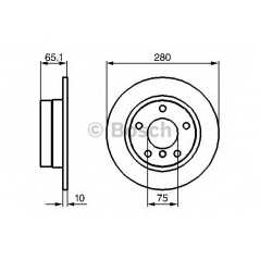 BOSCH Δισκόπλακα 0 986 479 217 1 (E81) 2004-2012, 1 (E87) 2003-2012