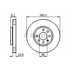 BOSCH Δισκόπλακα 0 986 478 730 MERIVA 2003-2010