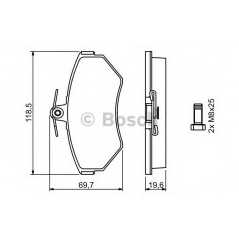 BOSCH Σετ τακάκια 0 986 494 021 PASSAT (3B2) 1996-2001