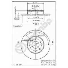 BRECO Δισκόπλακα BS 7356 145 (930) 1994-2001, 146 (930) 1994-2001, 33 (905) 1983-1993, 33 (907A) 1990-1994