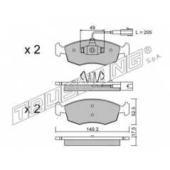 fri.tech. Σετ τακάκια 283.4 ECE, APPROVED