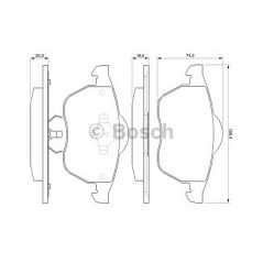 BOSCH Σετ τακάκια 0 986 424 460 A3 (8L1) 1996-2003, TT (8N3) 1998-2006, GOLF III (1H1) 1991-1998, VENTO (1H2) 1991-1998