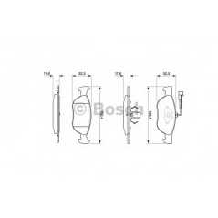 BOSCH Σετ τακάκια 0 986 424 510 145 (930) 1994-2001, 146 (930) 1994-2001, 155 (167) 1992-1997, GTV (916C_) 1994-2005, SPIDER (91