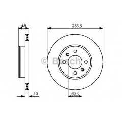 BOSCH Δισκόπλακα 0 986 479 459 GETZ (TB) 2002-2009