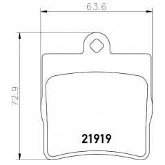 HELLA PAGID Σετ τακάκια 8DB 355 008-961 CLASS (W203) 2000-2007, CLASS (CL203) 2008-2011, CLK (C209) 2002-2009, SLK (R171) 2004-2