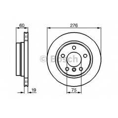 BOSCH Δισκόπλακα 0 986 478 642 3 (E36) 1990-1998, 3 (E46) 1998-2005