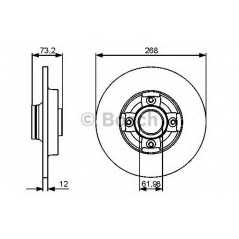 BOSCH Δισκόπλακα 0 986 479 387 BERLINGO (B9) 2008, I (UA_) 2006, C4 II (B7) 2009, I (UD_) 2007, DS4 2011, DS5 2011, 3008 2009, 3