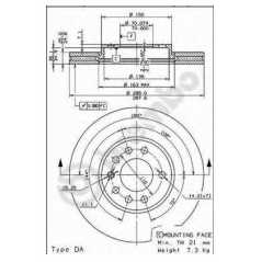 BRECO Δισκόπλακα BS 8274 CALIBRA A (85_) 1990-1997, SPEEDSTER 2000, VECTRA B (36_) 1995-2002, 3 (YS3D) 1998-2003, 5 (YS3E) 1997,