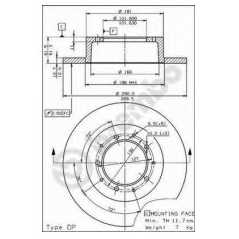 BRECO Δισκόπλακα BS 7414 LAND, ROVER, DEFENDER, LD, TDI, DISCOVERY, LJ, LG, SALLJG, RANGE, AE, AN, HAA, HAB, HAM, HBM, RE, RN, T