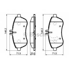 BOSCH Σετ τακάκια 0 986 494 161 CLASS (W204) 2007, CLASS (W212) 2009, SLK (R172) 2011