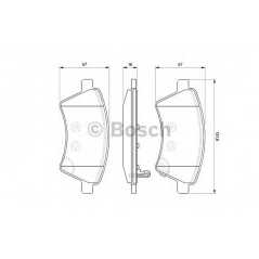 BOSCH Σετ τακάκια 0 986 494 129 SEDICI 2006, SX4 (GY) 2006