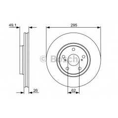 BOSCH Δισκόπλακα 0 986 479 560 43512 0219, 43512 1268