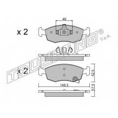 fri.tech. Σετ τακάκια 283.5 ECE, APPROVED