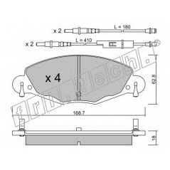 fri.tech. Σετ τακάκια 341.0 ECE, APPROVED