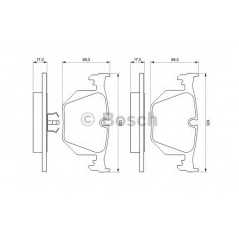 BOSCH Σετ τακάκια 0 986 494 006 SFP 0001, ROADSTER (Z8) 2002-2003, 3 (E46) 1998-2005, 5 (E39) 1995-2003, 7 (E38) 1994-2001, X3 (