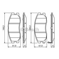 BOSCH Σετ τακάκια 0 986 494 250 ANTARA 2006