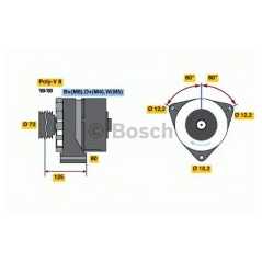 BOSCH Δυναμό & Εναλλάκτης Ρεύματος 0 120 469 115 100 1996, 200 2005, ATEGO 1998-2004, 1017 A 170HP 1017 AK 170HP 1017 K 170HP 10