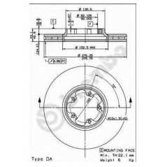 BRECO Δισκόπλακα BS 8390 FORD, TRANSIT, DI