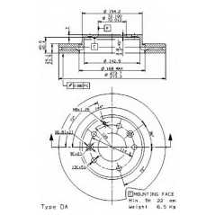 BRECO Δισκόπλακα BS 8554 323 F VI (BJ) 1998-2004, 323 S VI (BJ) 1998-2004, 6 (GG) 2002-2007, PREMACY (CP) 1999-2005