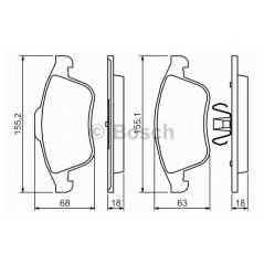 BOSCH Σετ τακάκια 0 986 494 401 BOSCH, RENAULT, GRAND, SCENIC, III, MEGANE, CC