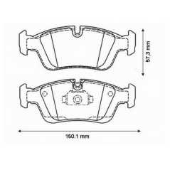 JURID Σετ τακάκια 571959JC ROADSTER S (Z4) 2003-2005, 3 (E36) 1990-1998, 3 (E46) 1998-2005, Z3 (E36) 1995-2003, Z4 (E85) 2003, R