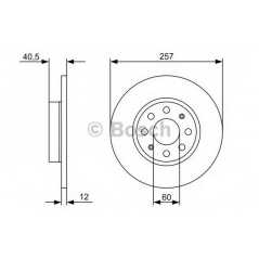 BOSCH Δισκόπλακα 0 986 479 402 GRANDE PUNTO (199) 2005, CORSA D 2006