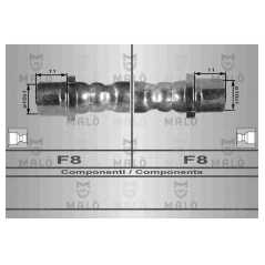 MALO Ελαστικοί σωλήνες φρένων (μαρκούτσια) 8935 ZAFIRA A (F75_) 1999-2005