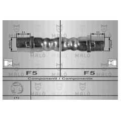 MALO Ελαστικοί σωλήνες φρένων (μαρκούτσια) 8550 CLASS (W168) 1997-2004, CORRADO (53I) 1987-1995, PASSAT (3B2) 1996-2001