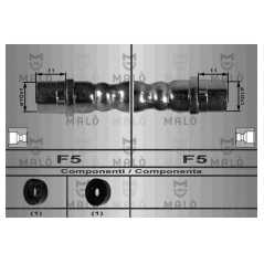MALO Ελαστικοί σωλήνες φρένων (μαρκούτσια) 8057 CLASS (W168) 1997-2004, CORRADO (53I) 1987-1995, PASSAT (3B2) 1996-2001