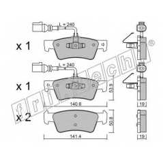 fri.tech. Σετ τακάκια 677.0 ECE, APPROVED