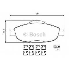 BOSCH Σετ τακάκια 0 986 494 261 3008 2009, 308 CC 2009, 308 SW 2007