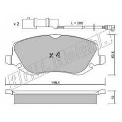 fri.tech. Σετ τακάκια 545.0 ECE, APPROVED