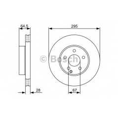 BOSCH Δισκόπλακα 0 986 479 407 CLASS (W204) 2007, CLASS (W212) 2009