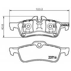 HELLA PAGID Σετ τακάκια 8DB 355 011-351 MINI (R56) 2006