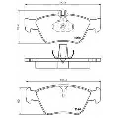 HELLA PAGID Σετ τακάκια 8DB 355 007-831 CLASS (W202) 1993-2000, CLK (C208) 1997-2002, CLASS (W210) 1995-2003, SLK (R170) 1996-20