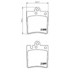 HELLA PAGID Σετ τακάκια 8DB 355 008-451 CLASS (W203) 2000-2007, CLASS (CL203) 2008-2011, CLK (C208) 1997-2002, CLK (C209) 2002-2