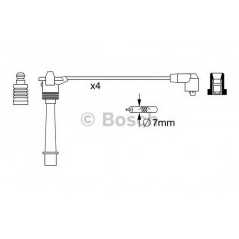 BOSCH Μπουζοκαλώδια & Εξαρτήματα Σύνδεσης 0 986 357 258 SAE, DIN