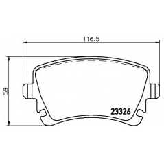 HELLA PAGID Σετ τακάκια 8DB 355 011-531 HELLA, PAGID, VW, MULTIVAN, TDI, TSI, TRANSPORTER, WVA