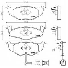 HELLA PAGID Σετ τακάκια 8DB 355 009-801 FABIA 2006, FABIA (6Y2) 1999-2008, POLO (9N_) 2001-2012