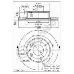 BRECO Δισκόπλακα BS 8166 CITROEN, FIAT, JUMPER, TD, TDI, HDI, DT, DUCATO, JTD, CAT