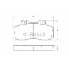 BOSCH Σετ τακάκια 0 986 468 350 CLASS (W210) 1995-2003