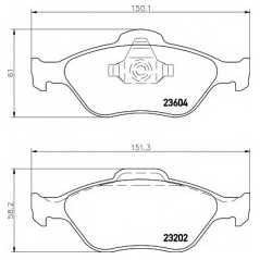 HELLA PAGID Σετ τακάκια 8DB 355 008-901 FUSION (JU_) 2002, KA (RB_) 1996-2008, PUMA (EC_) 1997-2002, STREET KA (RL2) 2003-2005, 