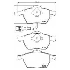 HELLA PAGID Σετ τακάκια 8DB 355 008-471 A3 (8L1) 1996-2003, TT (8N3) 1998-2006, IBIZA IV (6L1) 2002-2009, LEON (1M1) 1999-2006, 